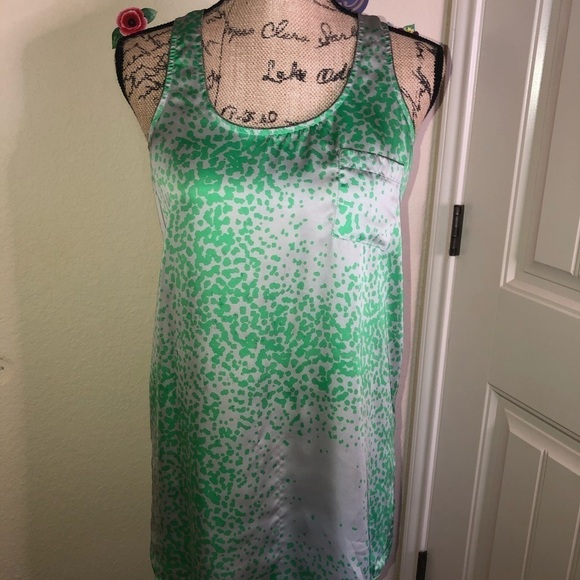 Anthropologie Maeve Gray & Green Razorback Leopard/Cheetah Print Tank Top Size S - Picture 1 of 5